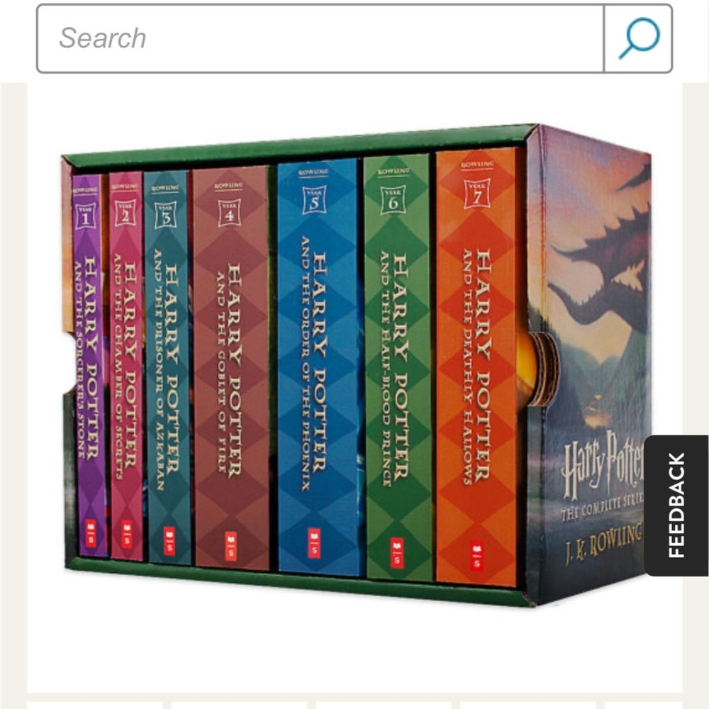 Harry Potter 7-Book Boxed Set by J.K. Rowling - Colorful Spine Collection